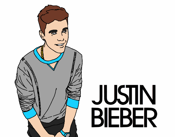 Dibujo Justin Bieber pintado por lalinda