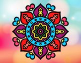 Dibujo Mandala corazones árabes pintado por Itzelle