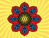 Dibujo Mandala de inspiración árabe pintado por OLDI