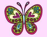 Dibujo Mandala mariposa pintado por Khelly