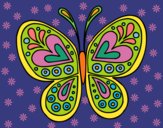 Dibujo Mandala mariposa pintado por KenyaJR