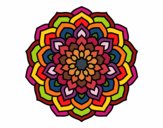 Dibujo Mandala pétalos de flor pintado por tarik