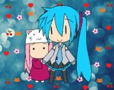 Miku y Kasane Chibi