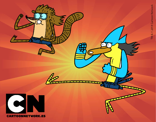 Mordecai y Rigby karatekas