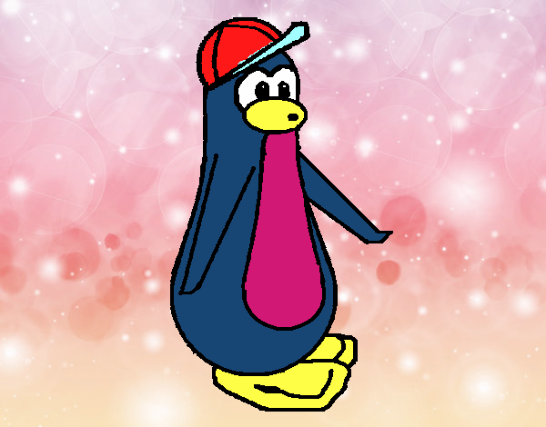 Pingüino con gorra