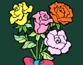 Dibujo Ramo de rosas pintado por Sylka