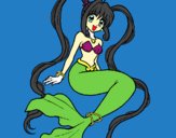 Dibujo Sirena con perlas pintado por MeiKawaii