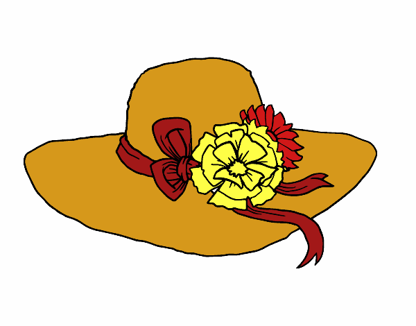 Sombrero con flores