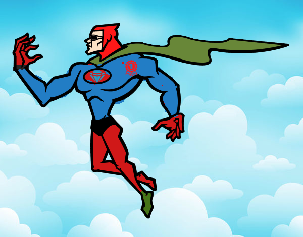 Dibujo Superhéroe poderoso pintado por johan01