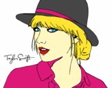 Dibujo Taylor Swift con sombrero pintado por MeiKawaii