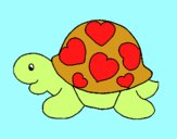 Tortuga con corazones