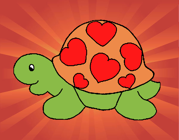 Tortuga con corazones