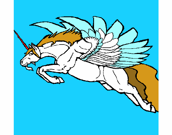 Dibujo Unicornio alado pintado por nyan04