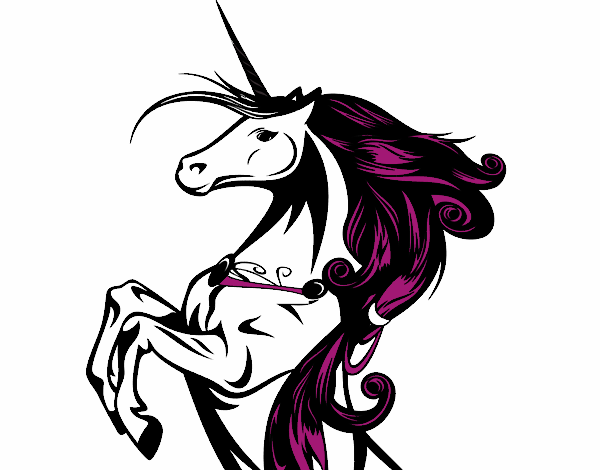 Dibujo Unicornio mágico pintado por nyan04