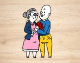 Abuelos enamorados