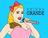 Dibujo Ariana Grande cantando pintado por luciafer