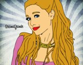 Dibujo Ariana Grande con collar pintado por luciafer