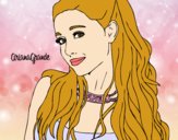 Dibujo Ariana Grande con collar pintado por luliilu