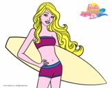 Barbie con tabla de surf