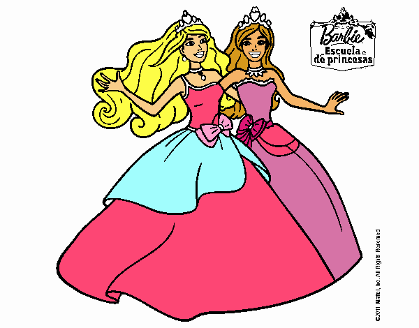 Barbie y su amiga súper felices