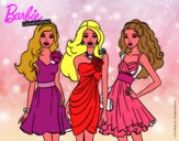 Barbie y sus amigas vestidas de fiesta