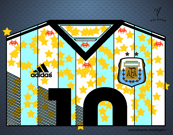 Camiseta del mundial de fútbol 2014 de Argentina