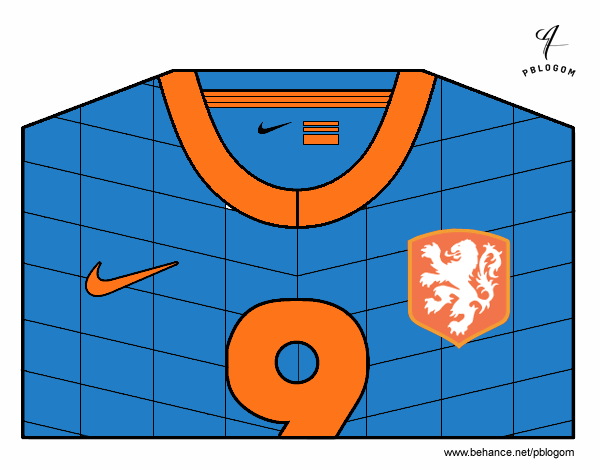 Camiseta del mundial de fútbol 2014 de Holanda