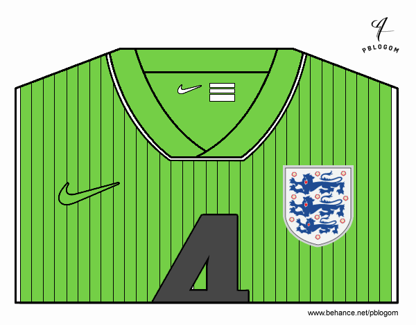 Camiseta del mundial de fútbol 2014 de Inglaterra