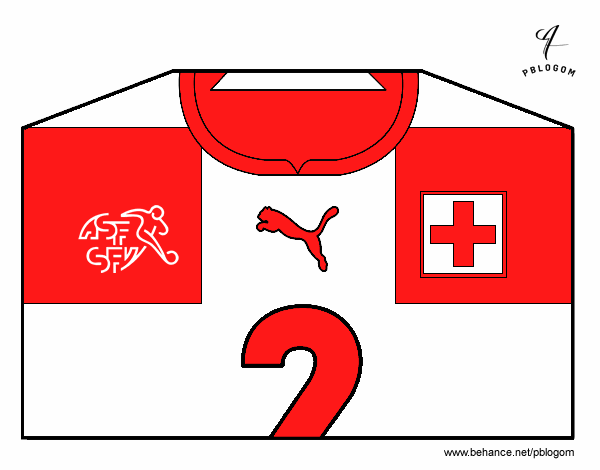 Camiseta del mundial de fútbol 2014 de Suiza