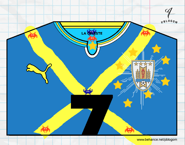 Camiseta del mundial de fútbol 2014 de Uruguay