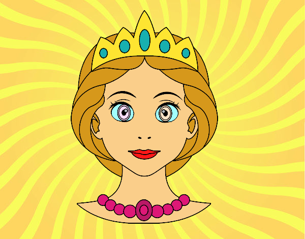 Dibujo Cara de princesa pintado por colorista