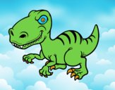 Dibujo Dinosaurio velociraptor pintado por ignasia