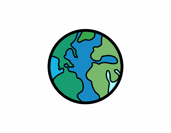 Dibujo El planeta tierra pintado por julyg