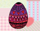 Huevo de Pascua con corazones