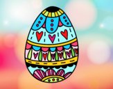 Dibujo Huevo de Pascua con corazones pintado por Finys