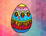 Dibujo Huevo de Pascua con Rombos pintado por sefe