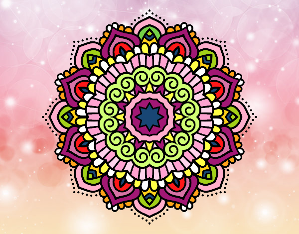 Mandala estrella decorada