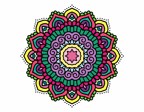 Mandala estrella decorada