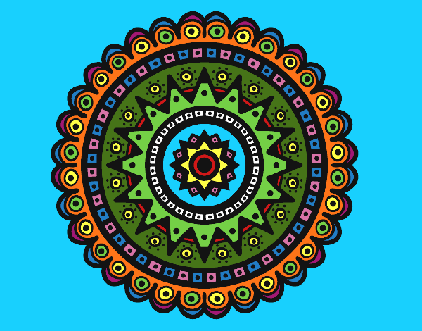 Dibujo Mandala étnica pintado por nirvanna