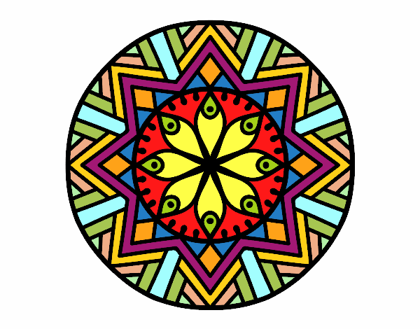 Mandala flor de bambú