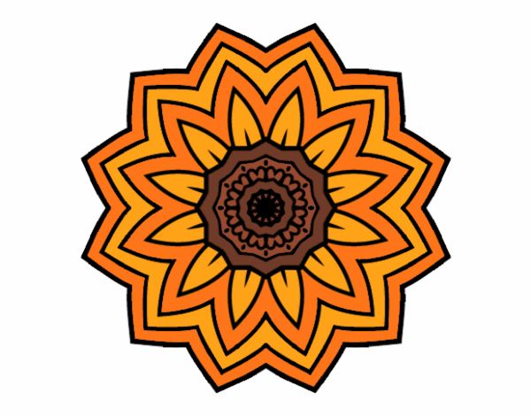 Mandala flor de girasol