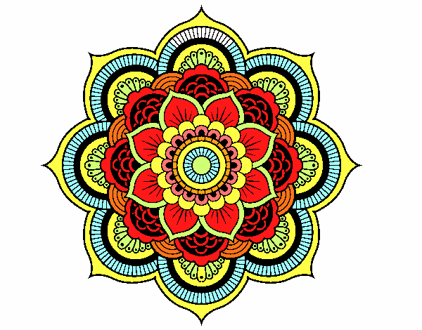 Mandala flor oriental