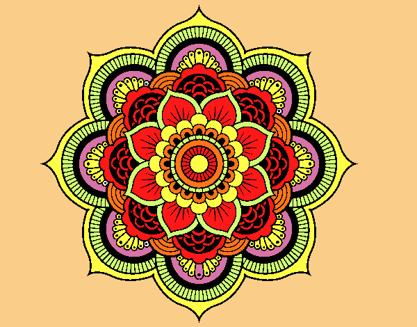 Mandala flor oriental