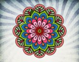 Dibujo Mandala flor y hojas pintado por nirvanna