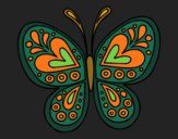 Dibujo Mandala mariposa pintado por amalia