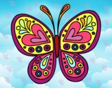 Dibujo Mandala mariposa pintado por PINCEL