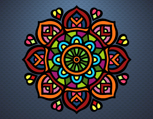Dibujo Mandala para la concentración mental pintado por nirvanna