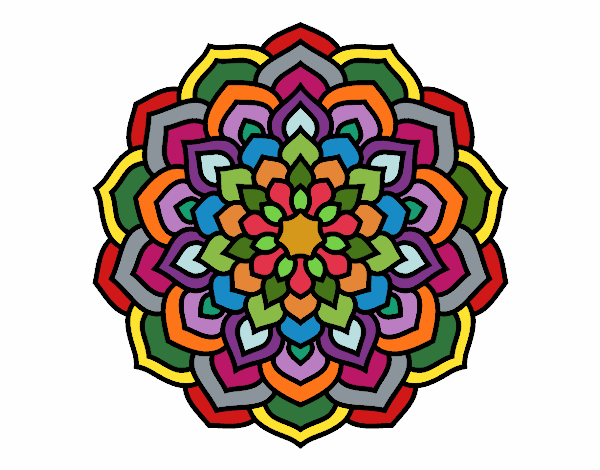 Mandala pétalos de flor