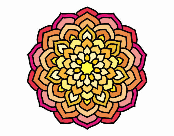 Mandala pétalos de flor