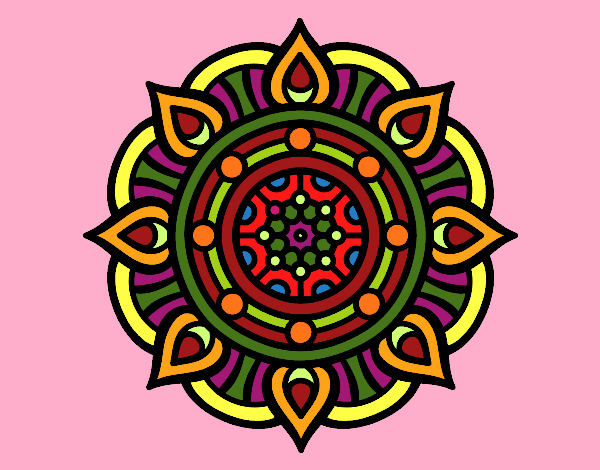 Mandala puntos de fuego